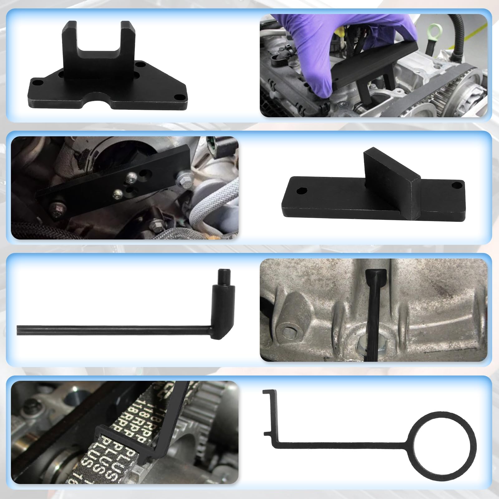 Kit Calage Distribution pour PSA 1.2 Puretech, pige de calage 1.2 puretech Courroie de Distribution Moteur pour Citroen Peugeot Opel 1.2, including Berlingo C1, C3 Aircross, C4 Cactus, C5 Aircross