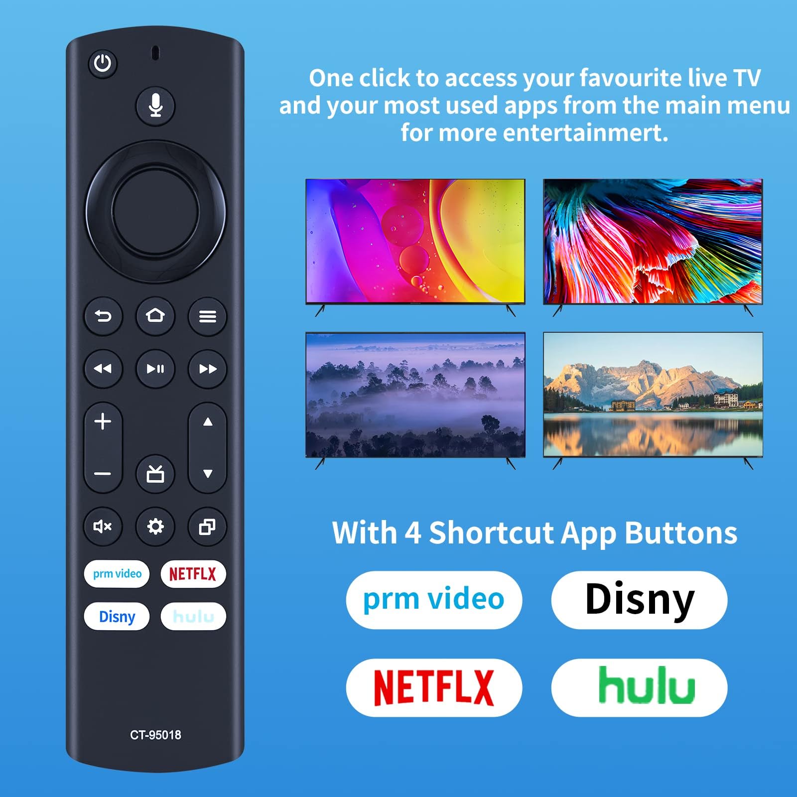 Neue CT-95018 Sprachfernbedienung Für Toshiba Fire TV 43C350KU