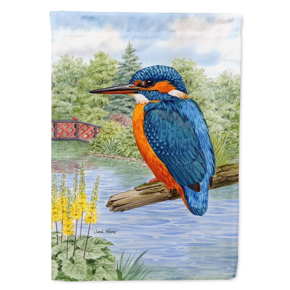 Drapeau de jardin Kingfisher pour décorer votre entrée avec cette grande toile multicolor