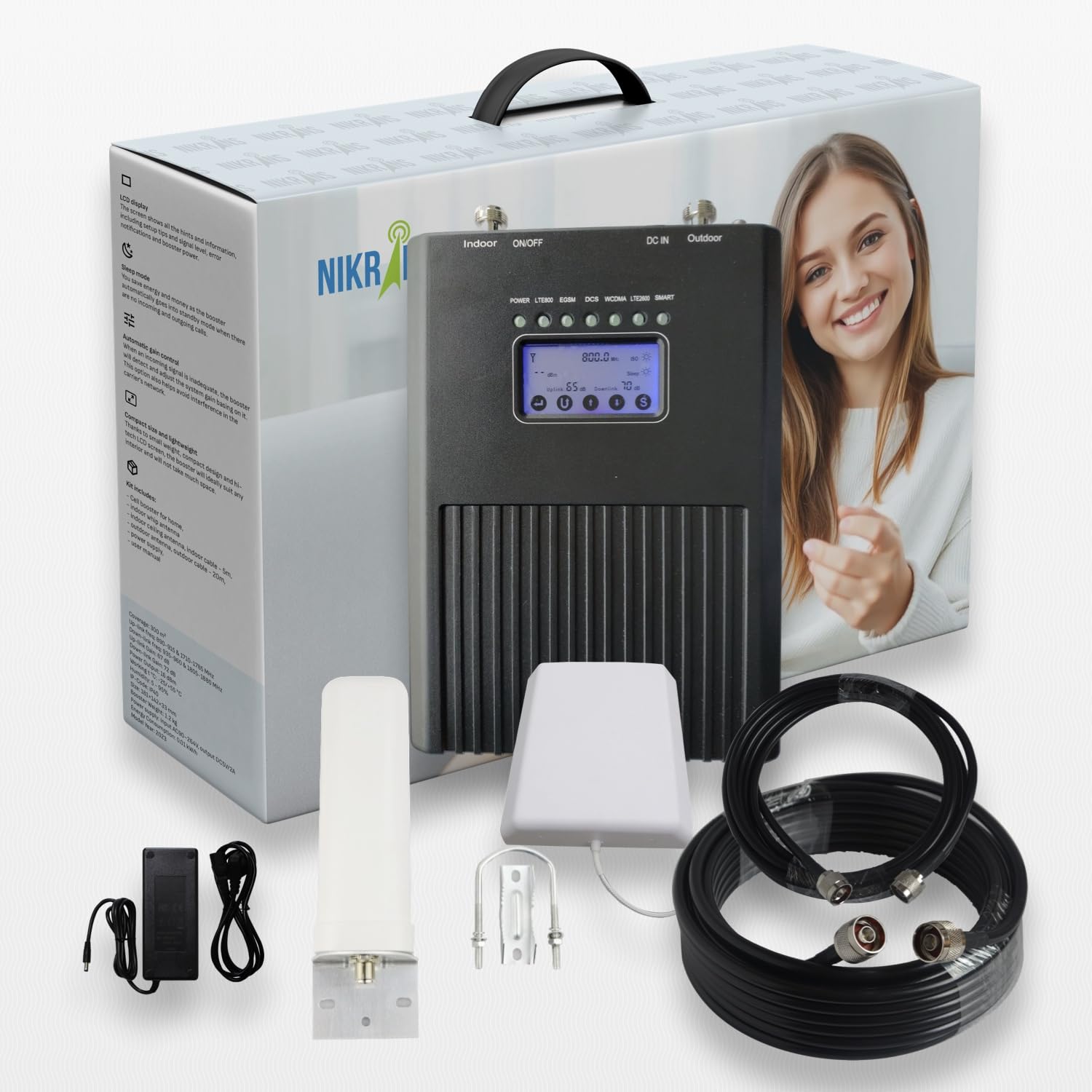 NS-Smart-Boats – Amplificador de Señal Marítimo 5 Bandas (900/1800 / 2100/800 / 2600 MHz) - hasta 2000 m² - Compatible con Orange, Movistar, Vodafone, etc.