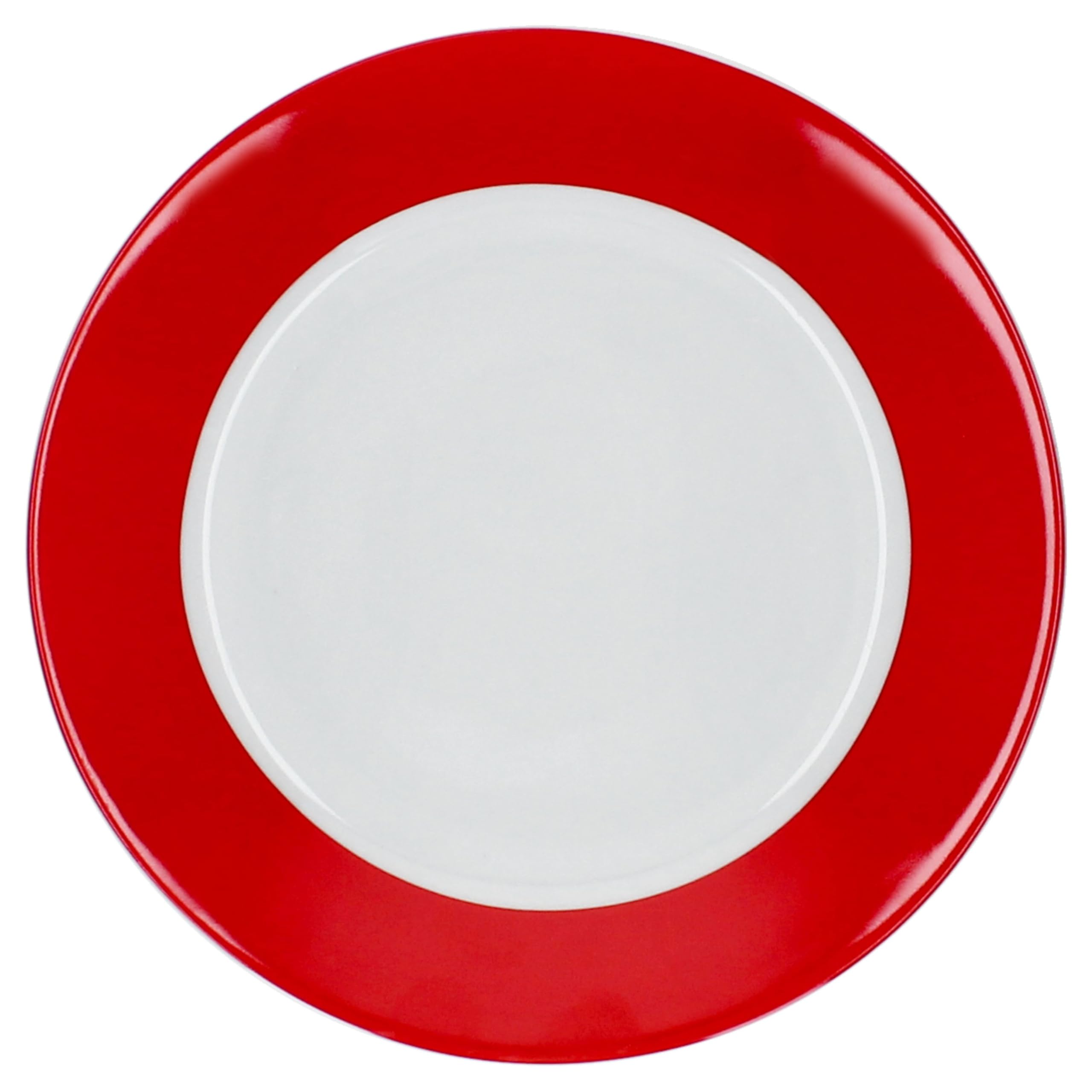 MamboCat 6er Set Variant Rot Kuchenteller I farbige Porzellan-Frühstücksteller für 6 Personen I Bunte kleine Teller für Salat, Dessert & Co. beim Frühstück, Mittag, Kaffee & Abendbrot