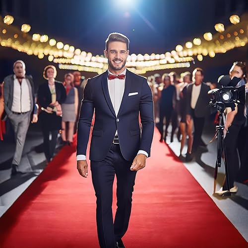 Miniatura 5 de BannerBuzz - Alfombra roja antideslizante de primera calidad de 1400 GSM, alfombra para pasillo para fiesta, película, ceremonia, boda, decoración