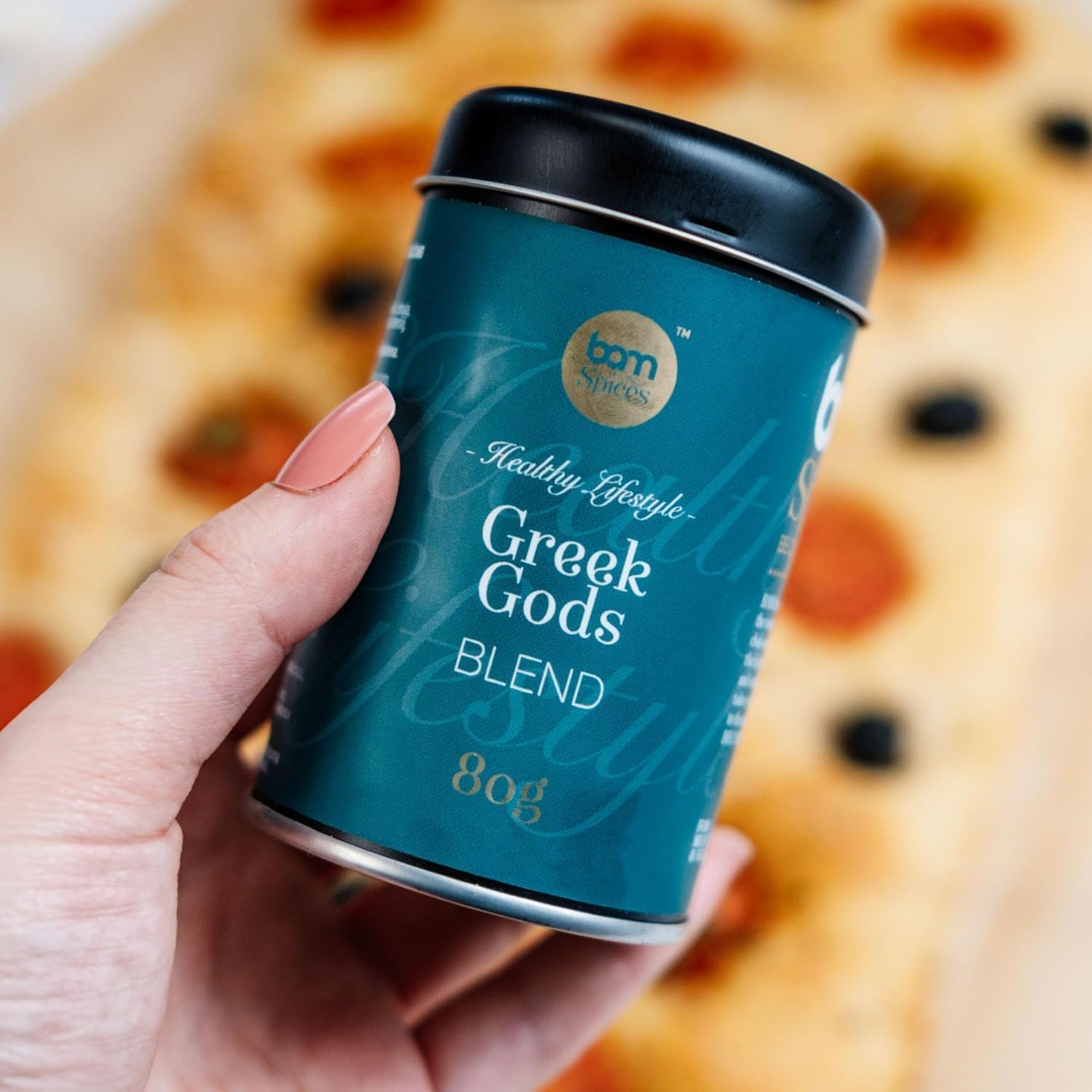 BAM Mélange d'Épices – Pour Recettes Sucrées et Salées, Sans Gluten, Saveurs Naturelles, Sans Additifs – Dieux Grecs, 80 g
