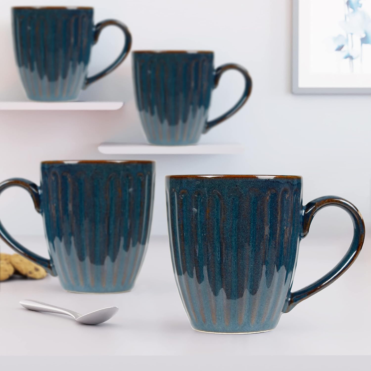 Buy The Earth Store Glam Studio Coffee Mug Set of 4 Ceramic Mugs to