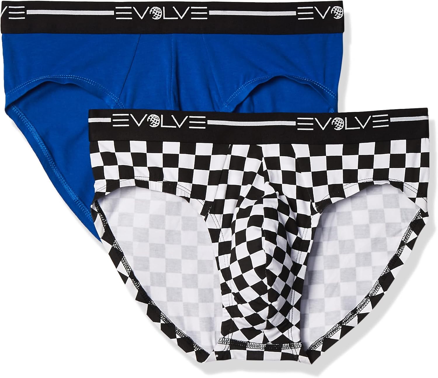 Buy Evolve Men's Cotton Stretch No Show Brief Underwear Multipack