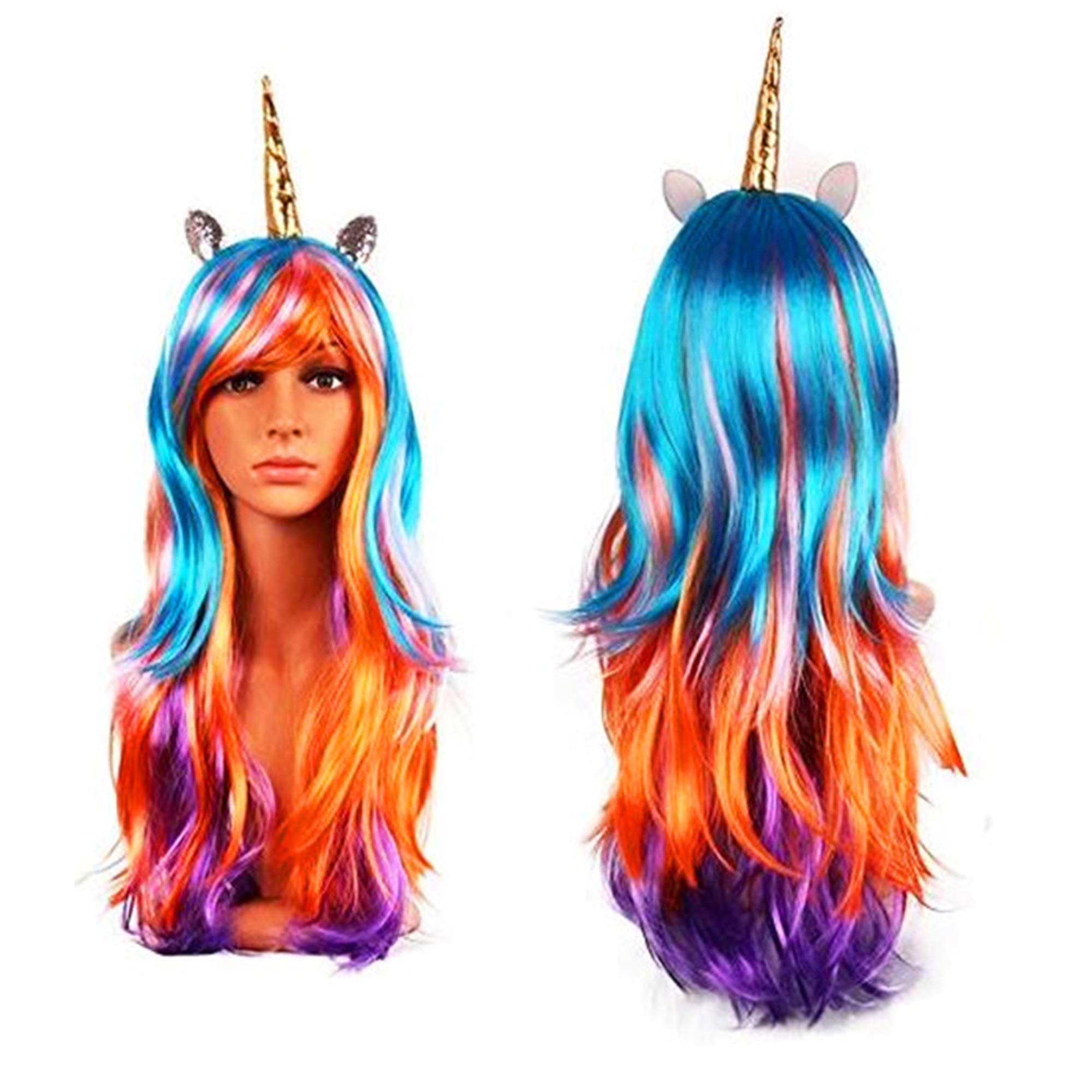 Unicorn Wig - Costume Accessories for Ladies - perfect for Carnival & Cosplay - perfect to combine with a costume
