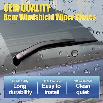 3 wipers Replacement for 2011-2022 Mitsubishi Outlander Sport 24/21/10 | Front and Rear Wiper Blades Set,Premium All Weather,Replacement OE Quality (Pack of 3) U/J HOOK,Windshield Wipers