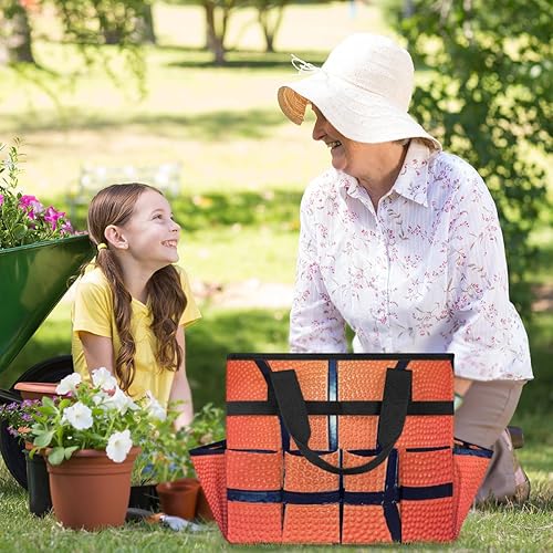 Miniatura 6 de Sport Ball Basketball Garden Tool Tote Bag for Women Men Gardening Tool Storage Bags with 10 Pockets Standable Garden Home Tool Kits Organizer for