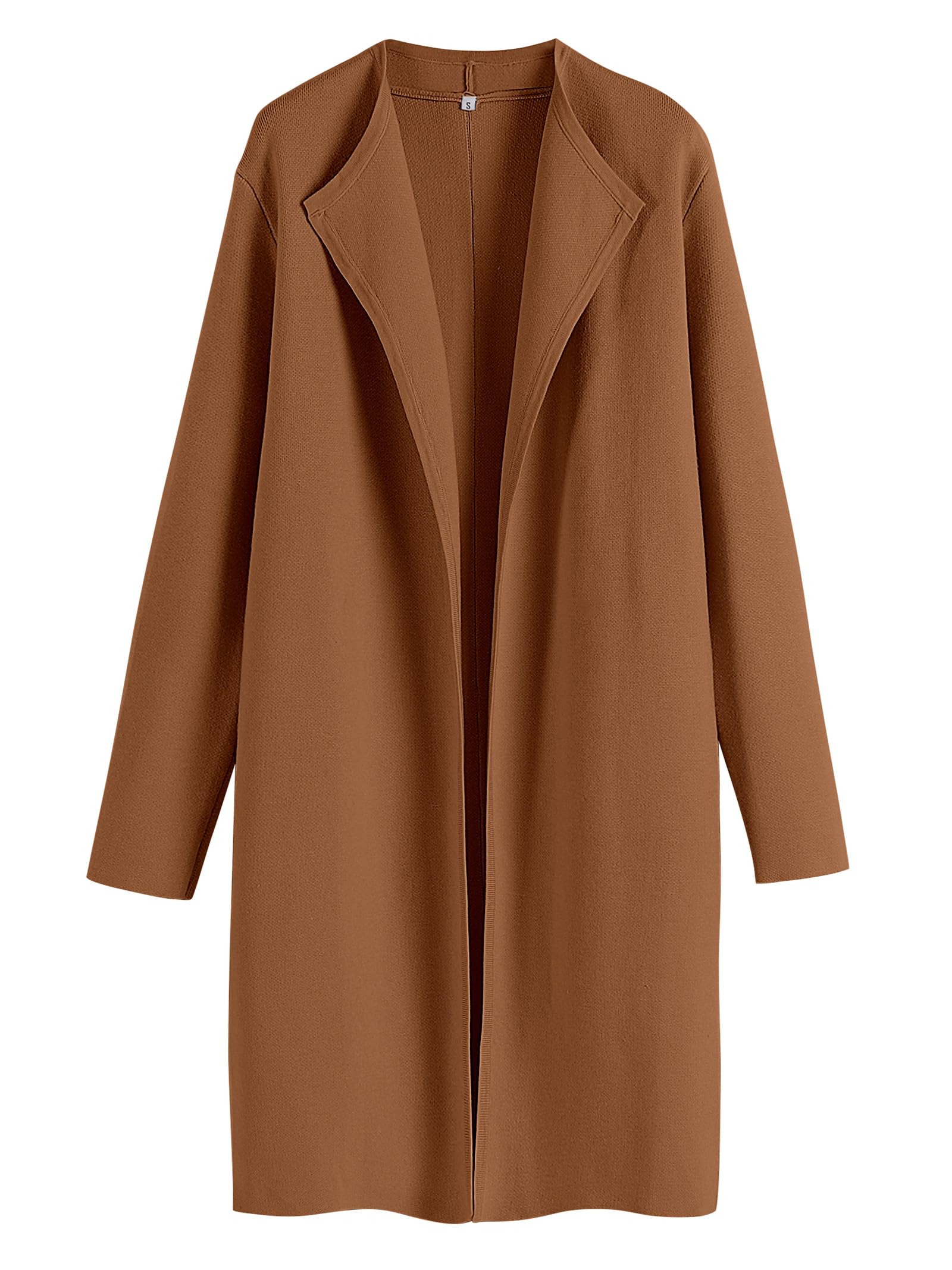 ANRABESS Womens Long Cardigans Sweater 2025 Fall Dressy Casual Lapel Knit Warm Trench Coatigan Oversized Blazer Jacket Coat