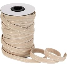 MECCANIXITY Non-Slip Elastic Band,3/8 Inch x 20 Yards Skin Color Polyester Silicone Stretch Band Silicone Grip for Clothing Accessories Wigs