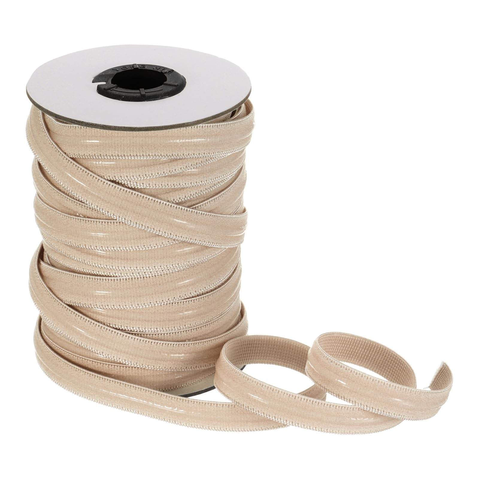 MECCANIXITY Non-Slip Elastic Band,3/8 Inch x 20 Yards Skin Color Polyester Silicone Stretch Band Silicone Grip for Clothing Accessories Wigs