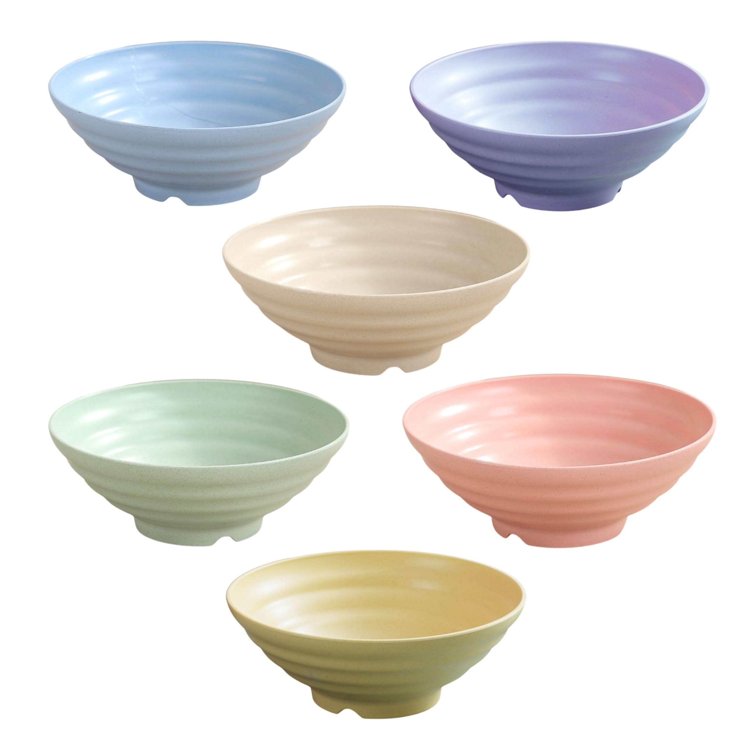 Colorful Wheat Straw Ramen Bowl Set – 7.5” Large Japanese-Style Bowls Set for Soup, Noodle, Salad, Pasta, Rice, Microwave & Dishwasher Safe, Beige, Pack of 2 — Amazon image 26