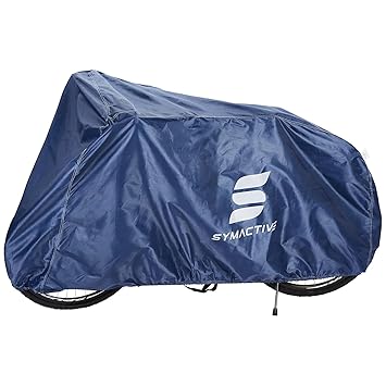 Amazon Brand - Symactive Polyester Water Resistant Cycle Body Cover (Blue) - image, photos