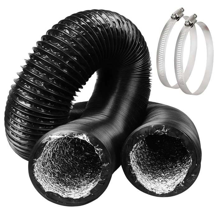 Buy Omont Tumble Dryer Hose 5 Feet 100mm Ducting with 2 Clamps, 4 Inch Flexible Tumble Dryer