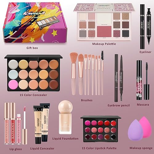 Miniatura 2 de Juego de maquillaje para adolescentes, kit de maquillaje para adolescentes y mujeres, kit completo de maquillaje para adolescentes, juego de regalo