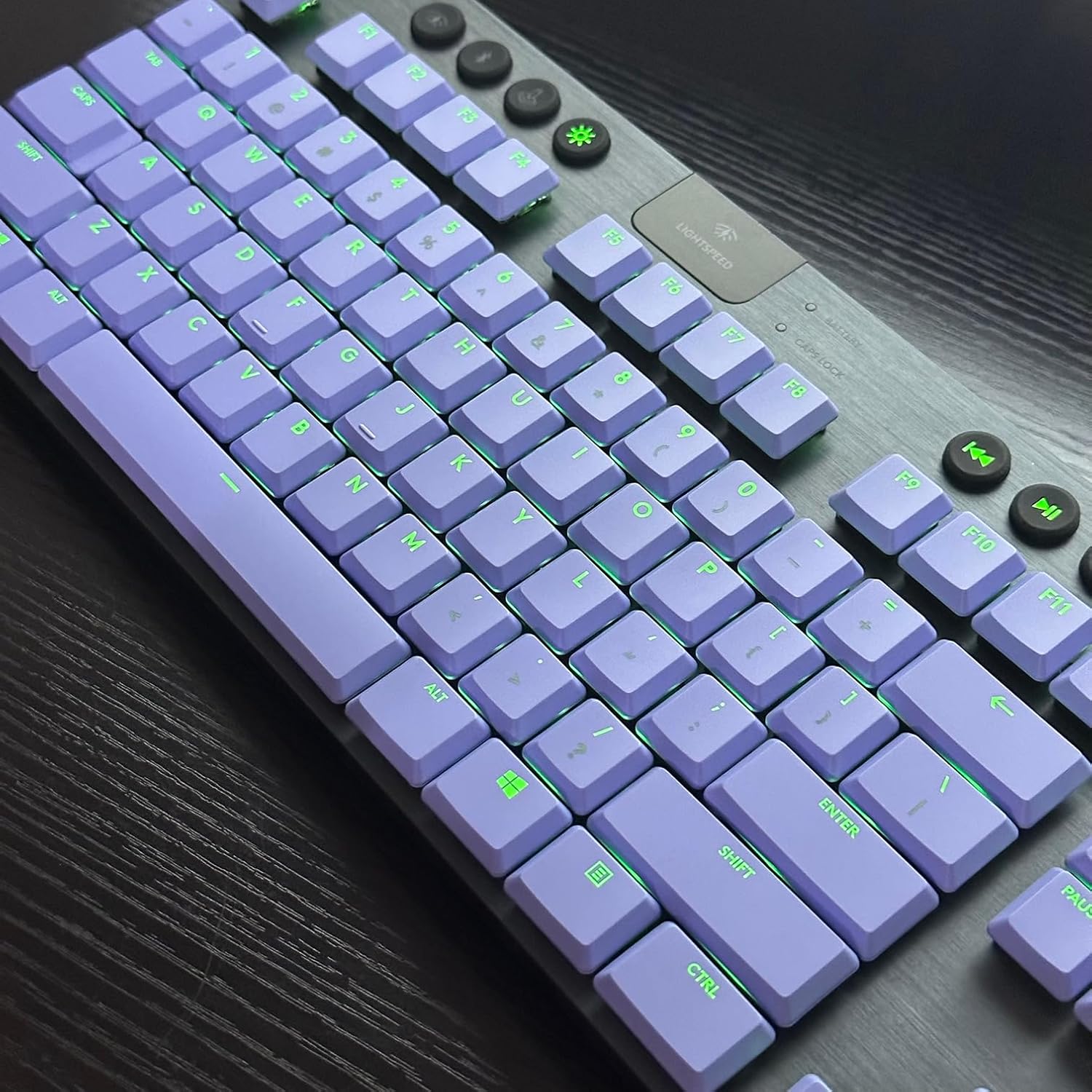 Thickened Version of ABS Material G915/G915TKL G913/G913TKL Exclusive Color keycaps, injecting New Vitality for Wired Gaming Mechanical Keyboard G915 keycaps(Purple(109keys))