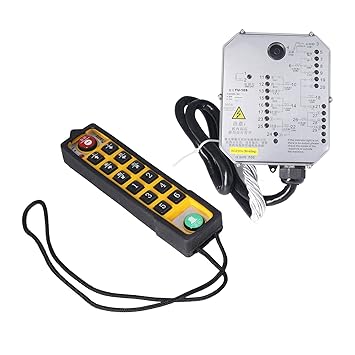 KTM Healthcare Hoist Controller, Crane Remote Control Oil Proof 12 Buttons Waterproof Drop Proof 800MHz Transmission Frequency with LED Indicator for Generator Start (220V)