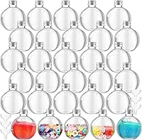 Vista 8 de Jinei 30 botellas de plástico con forma de bola de 6 onzas, botellas esféricas de plástico transparente para poción, bolas de adorno de cóctel