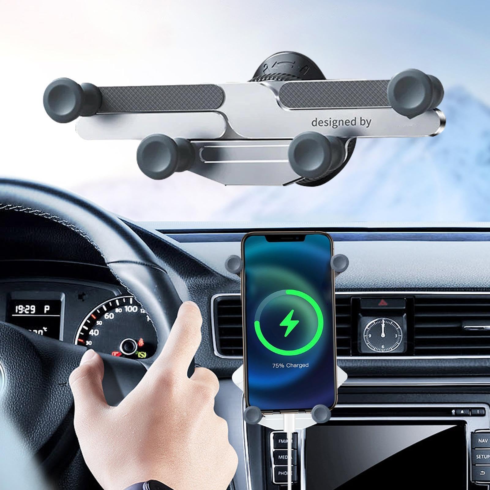 Uchwyt na telefon, uchwyt samochodowy na telefon obracany o 360 stopni