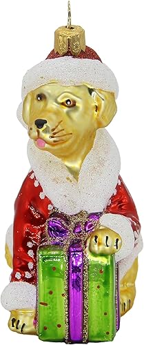 Miniatura 57 de Adornos de cristal soplado CDL de 3" en forma de perro para árbol de Navidad (3", Cocker Spaniel G03)