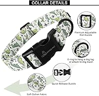 Vista 119 de Aring Pet Collar de algodón, ligero y ajustable, con hebilla de liberación rápida para perros pequeños, medianos y grandes, para cachorros, XS