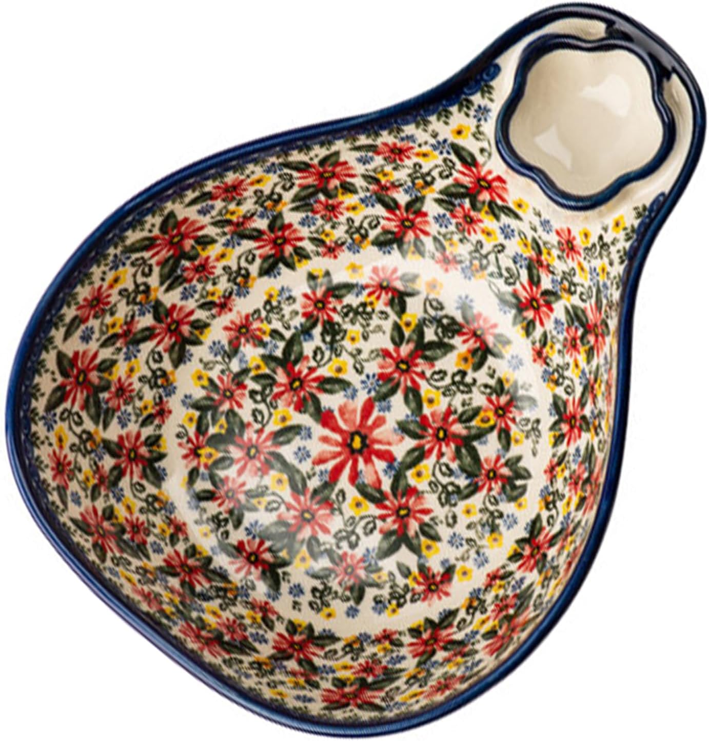 Chips and Dip Bowl for Parties - Ceramic Dumpling Plate with Sauce Dipping Bowls - Can Be Used at High Temperatures, for Dumplings, French Fries, Vegetable Salads etc,F