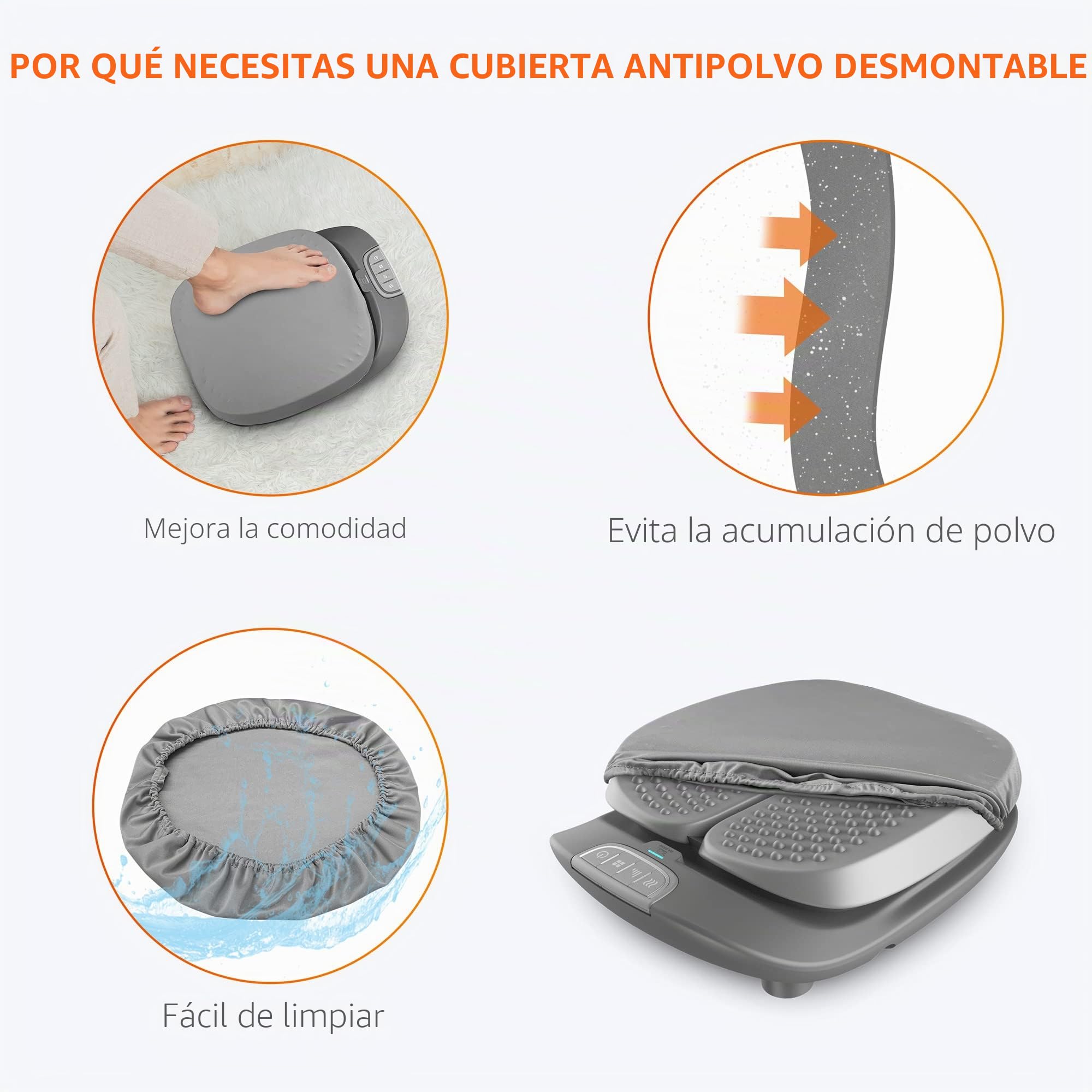 Snailax Masajeador eléctrico de pies con calor, regalos para mujeres hombres,masajeador de pies shiatsu con vibración, masajeador con mando a distancia