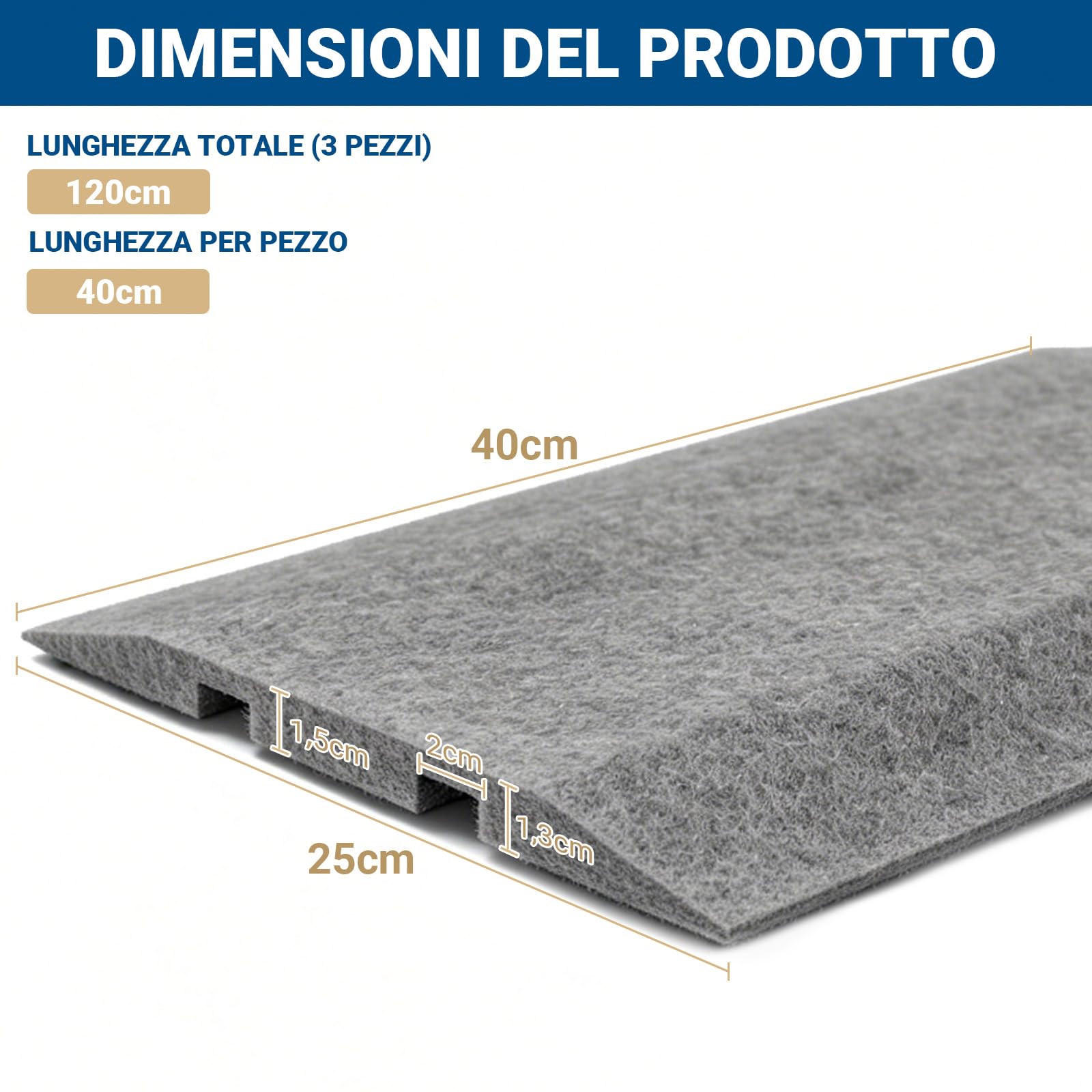 PUNCIA Canalina per Cavi Adesiva Autoadesiva 3 Pezzi 120 cm Passacavo | Pavimento in PET Copricavi Elettrici Antiscivolo per Ufficio Casa Negozio Evita Rischio Inciampo e Protegge i Cavi (Grigio)