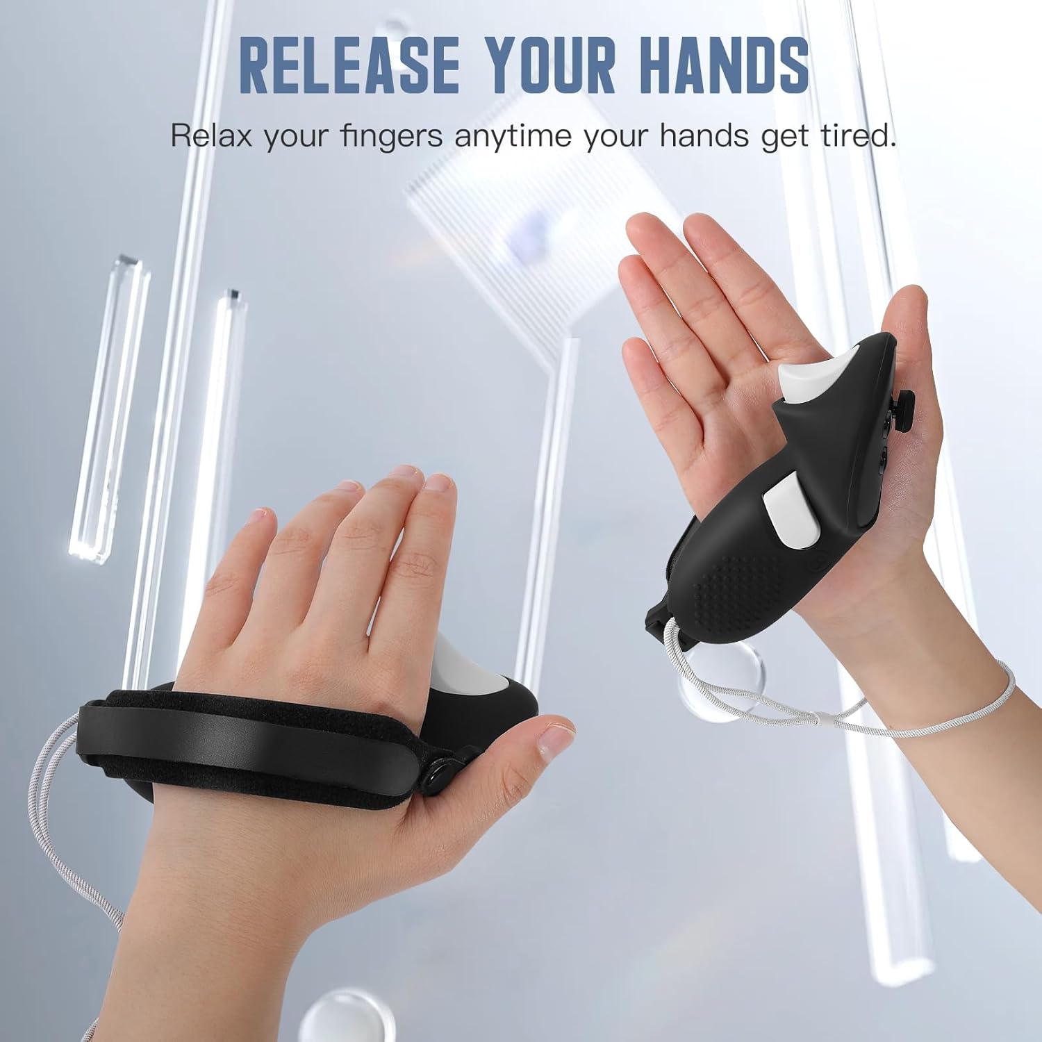 TiMOVO VR Protective Accessory Set for Meta Quest 3, VR Protective Cover Include Controller Grip, VR Shell Cover, Face Cover,Lens Cover, Thumb Girp,Eye Cover, Protective Shell for Oculus Quest 3,Black