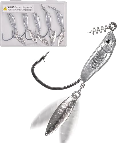 Fishing Weighted Hooks Swimbait Hooks Bass Hooks Weedless Hooks with Twistlock Underspin Jig Heads Jig Heads Saltwater with Spinner Baits for Bass