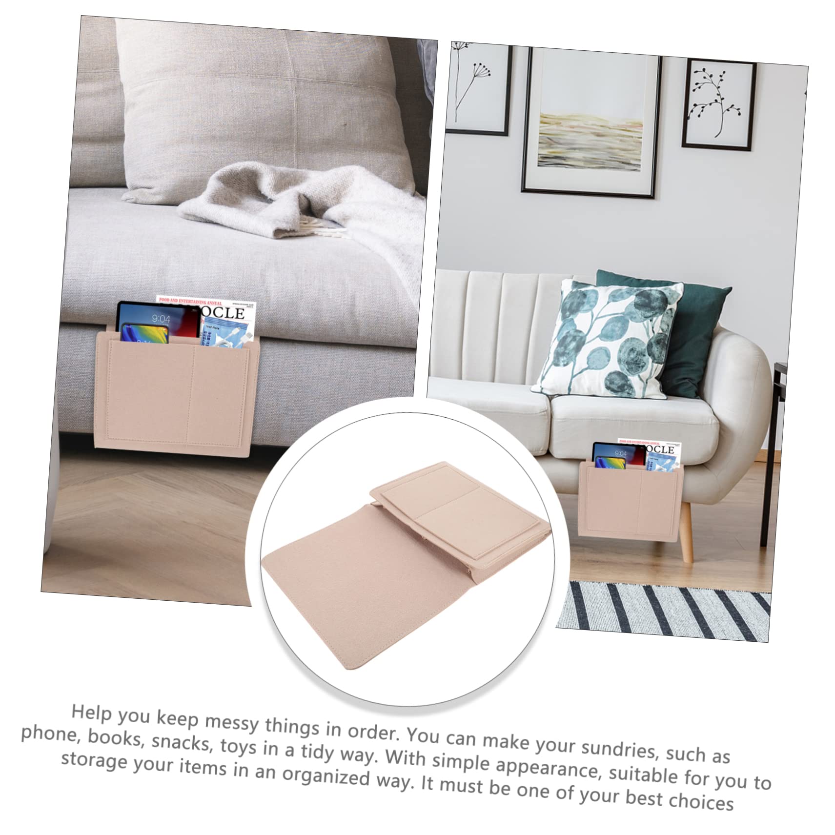 LALADEFIEE 2er Set Filztaschen - Praktische Aufbewahrungstaschen Für Handy & Elektronik