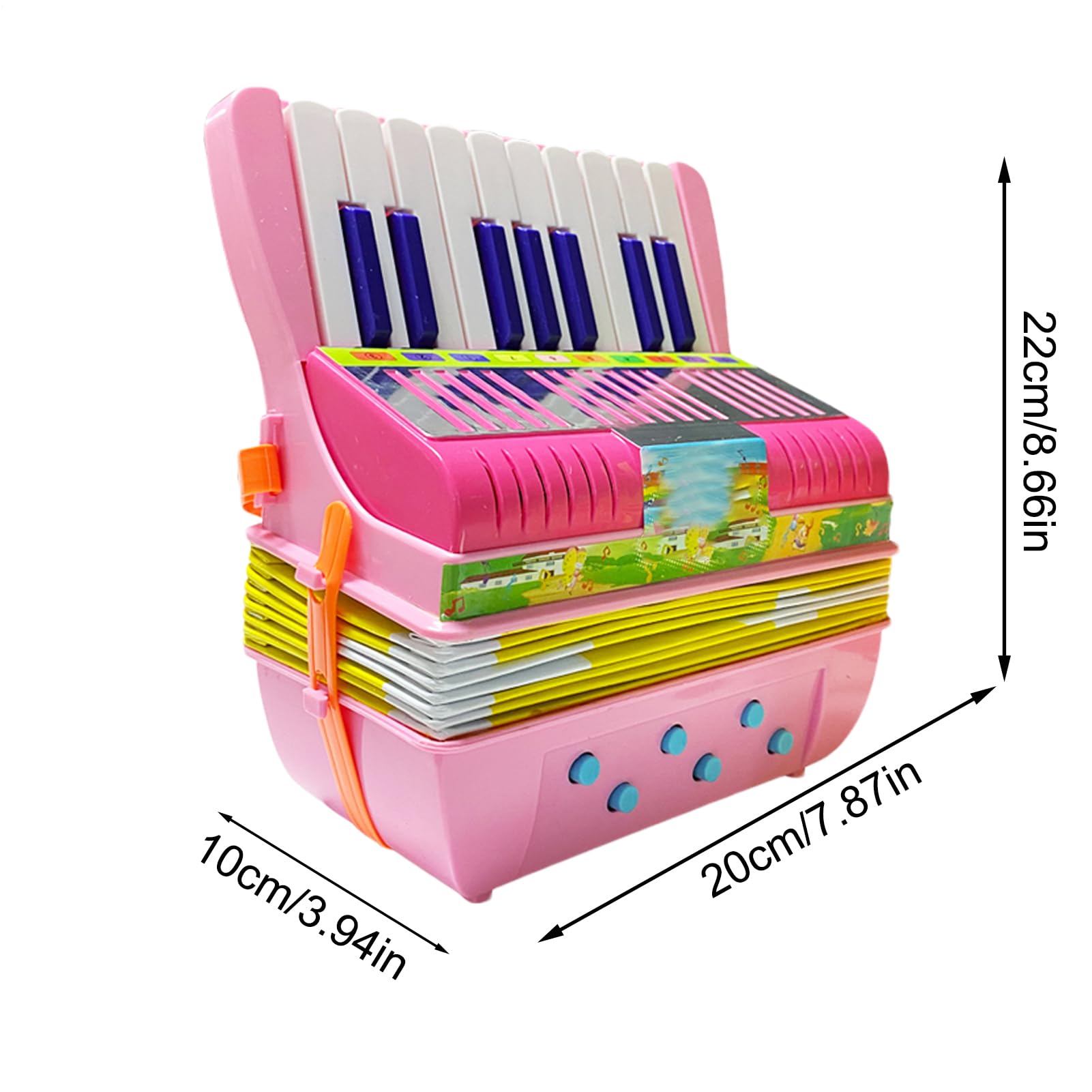 Strumenti Musicali Per La Fisarmonica Per Bambini, Piccola Giocattolo Di Fisarmonica 6bass 17keys Publica Pultion, Giocattolo Educativo Leggero Strumento Musicale Prescolare Per Principianti E