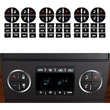 3PCS AC Dash Button Repair Kit, AC & Radio Button Repair Sticker, Decal Replacement for Fixing Ruined Faded A/C Controls, Car Interior Accessories Fit for Most Vehicles