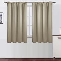 Vista 97 de LEMOMO Cortinas opacas de 42 x 84 pulgadas, juego de 2 paneles de cortinas con aislamiento térmico para oscurecer la habitación, cortinas