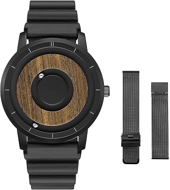 EUTOUR Orologio al quarzo svizzero magnetico Ebony Pointer da uomo, orologio  di moda minimalista con cinturino in acciaio inossidabile/pelle/silicone,  40mm : Amazon.it: Orologi