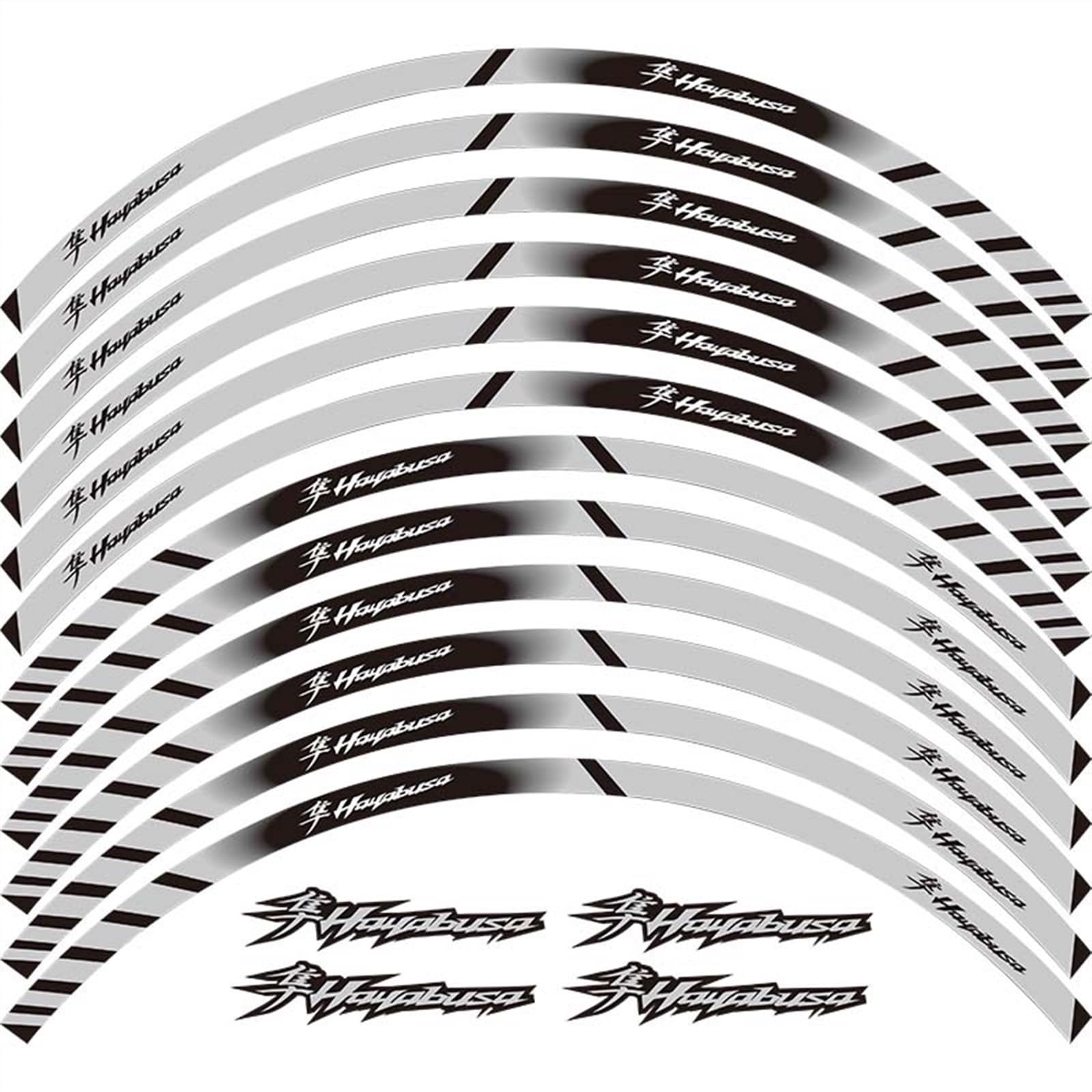 Motorcycle Thick Edge Outer Rim Sticker Stripe Wheel Decals for Suzuki for Hayabusa GSXR1300 GSX1300R GSXR1300R Motorbike(Color2)