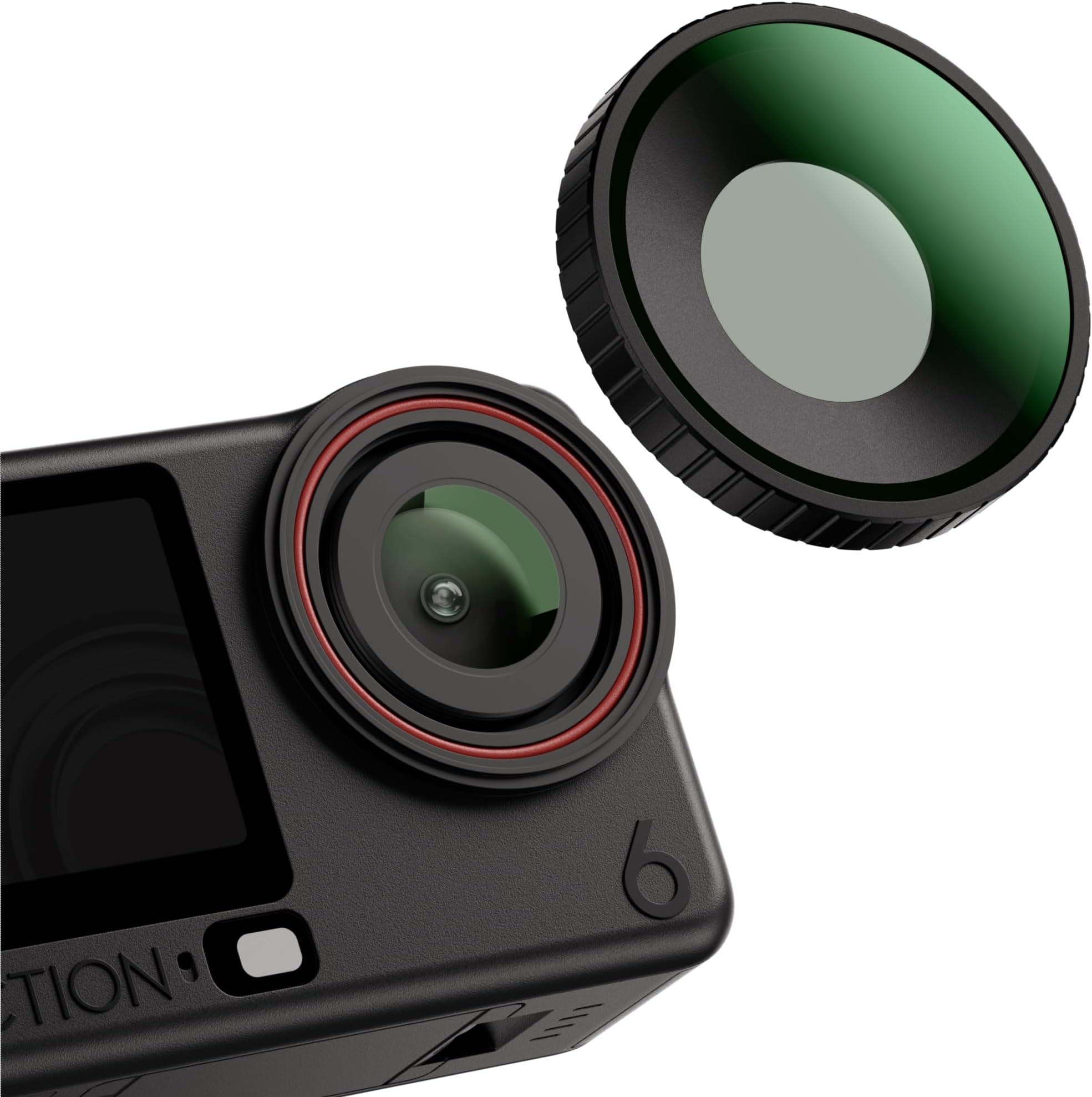 JJC Osmo Action 6 UV Filter,Screw On Ultraviolet Filter for DJI Osmo Action 6,Protective UV Lens Accessories for DJI Action6 Multicoatings HD Optical Glass UV-Filter with Storage Case & Cleaning Cloth