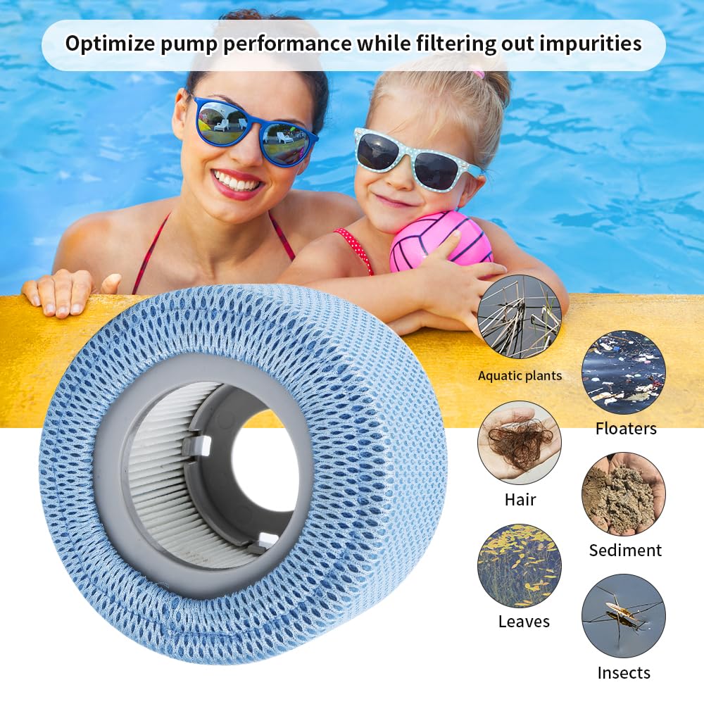 YanBan Zestaw filtrów zamiennych kompatybilny z Mspa obecnymi wannami z hydromasażem, zawiera 2 filtry w wersji ulepszonej + 2 siatki ochronne
