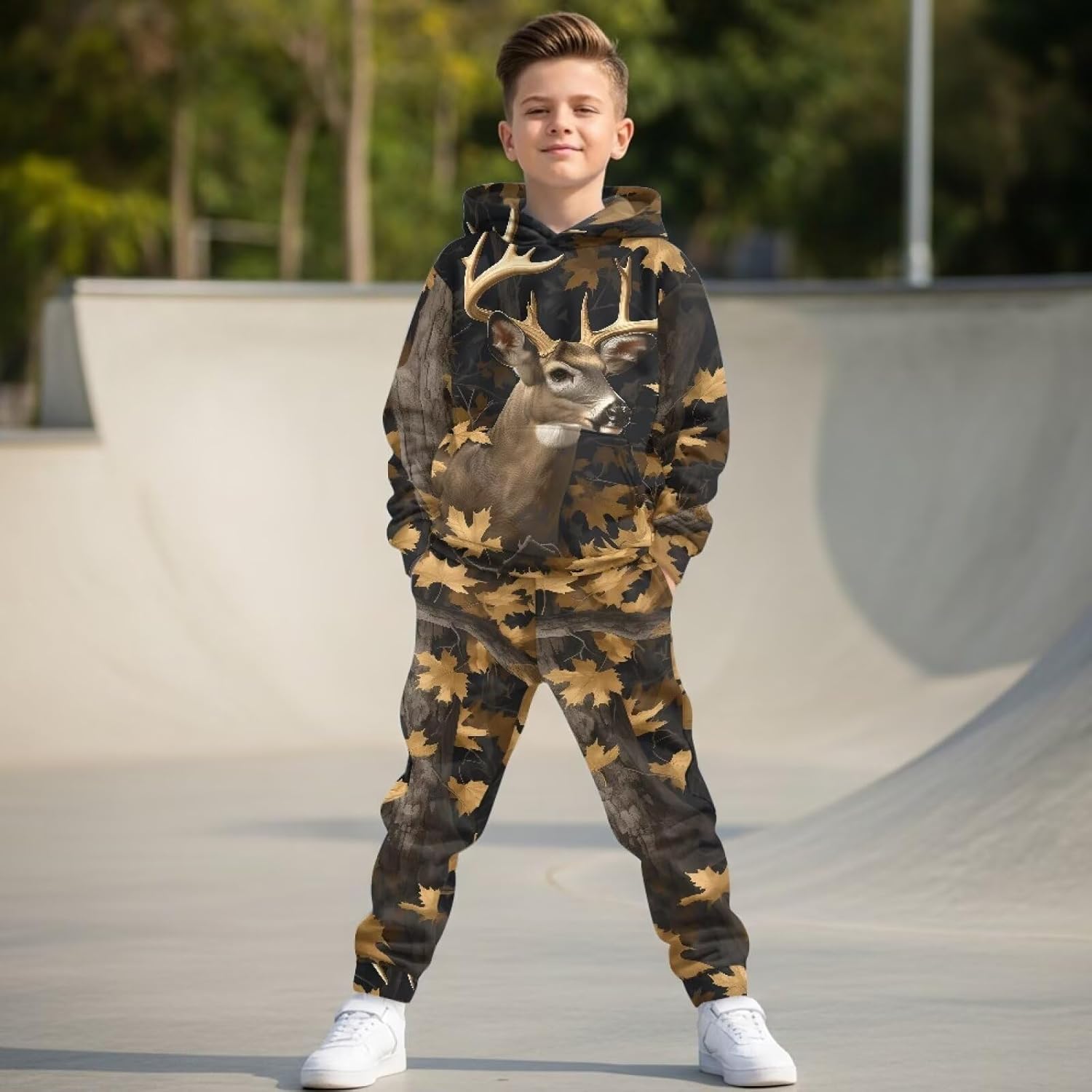 Kids Sweatsuit 5-12 Versatile Sweatshirt and Sweatpants Joggers Set Soft Hoodie Sweatshirt Tops for Boys Girls