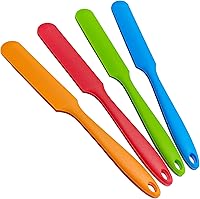 zYoung 4-Piece Silicone Spatula Set - Heat Resistant, Non-Stick Flexible Spatulas for Baking, Mixing Batter & Cream Scraping