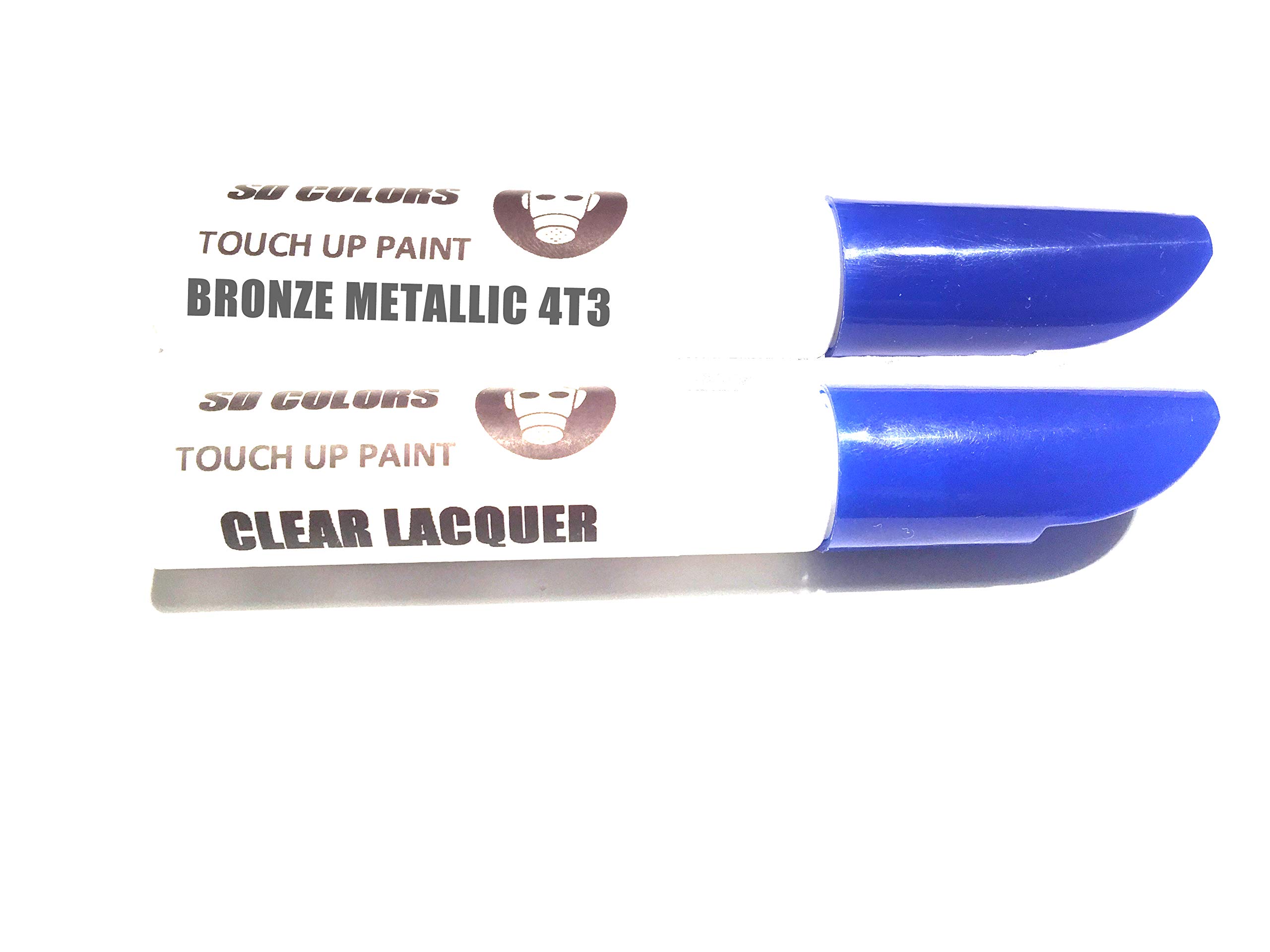 Sd Colors Paint+Lacquer Bronze Metallic 4T3 New Touch Up Paint Pen Repair Kit 12Ml Scratch Chip Brush Color 4T3 Bronze Metallic (Paint+Lacquer)