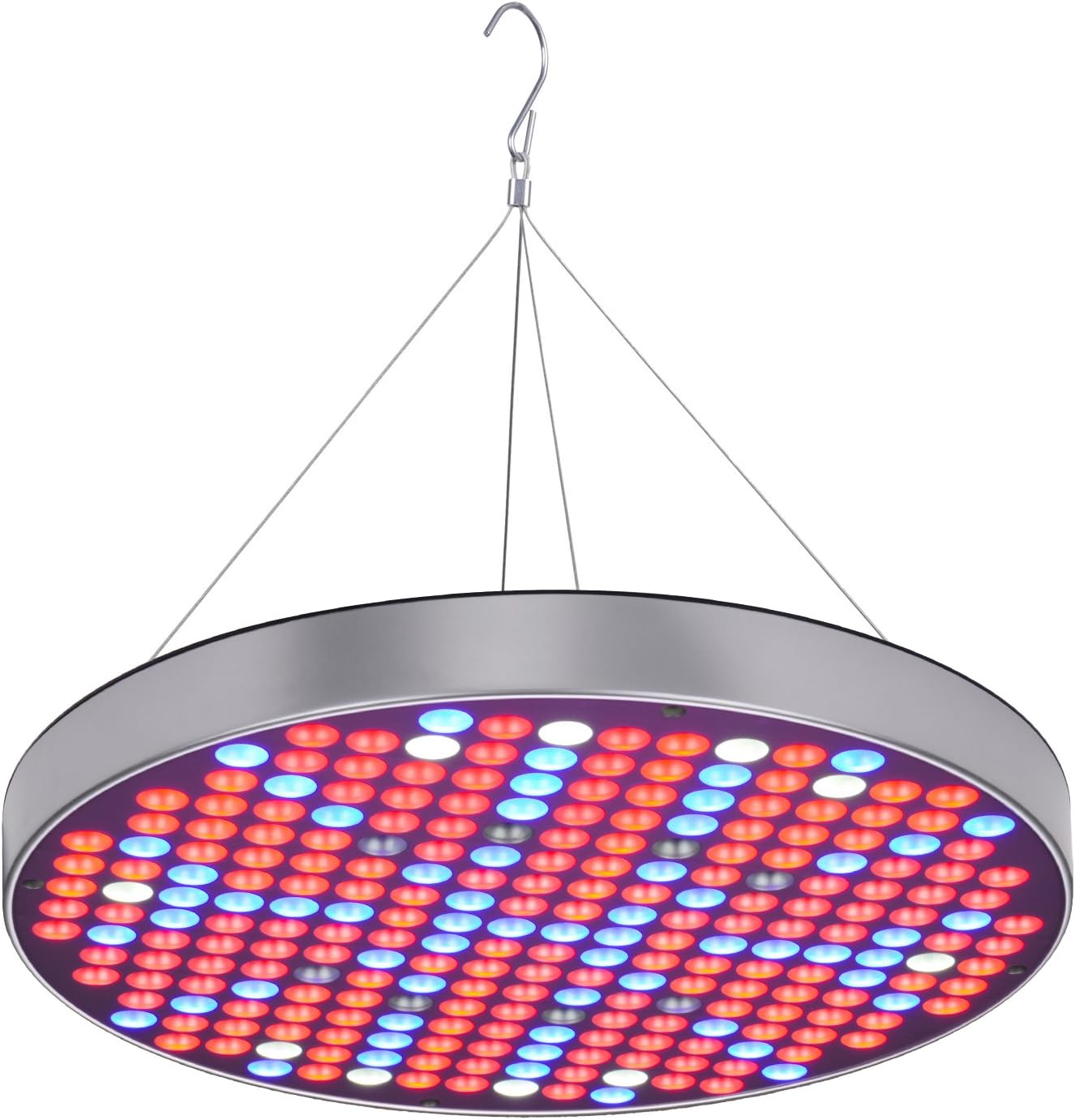 50W LED Grow Lights Bulb, Osunby UFO 250 LEDs Indoor Plants Light Full Spectrum with Red Blue UV IR White for Seedling, Vegetative and Flowering.