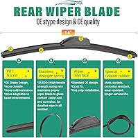Vista 204 de 26" 20" 16" Windshield Wiper Blades Replacement for Dodge Grand Caravan 2008-2020 / Chrysler Town & Country 2008-2016 Premium All Weather Front Rear