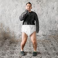 Vista 5 de 9 piezas de calzoncillos impermeables para incontinencia, pantalones de plástico, a prueba de fugas, ropa interior para adultos (XL, transparente)