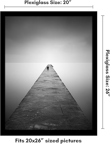 Vista 544 de Americanflat - Marco para póster de 71 x 74 cm con plexiglás pulido, portarretratos negro de madera industrializada, Epic Collection, marco ancho