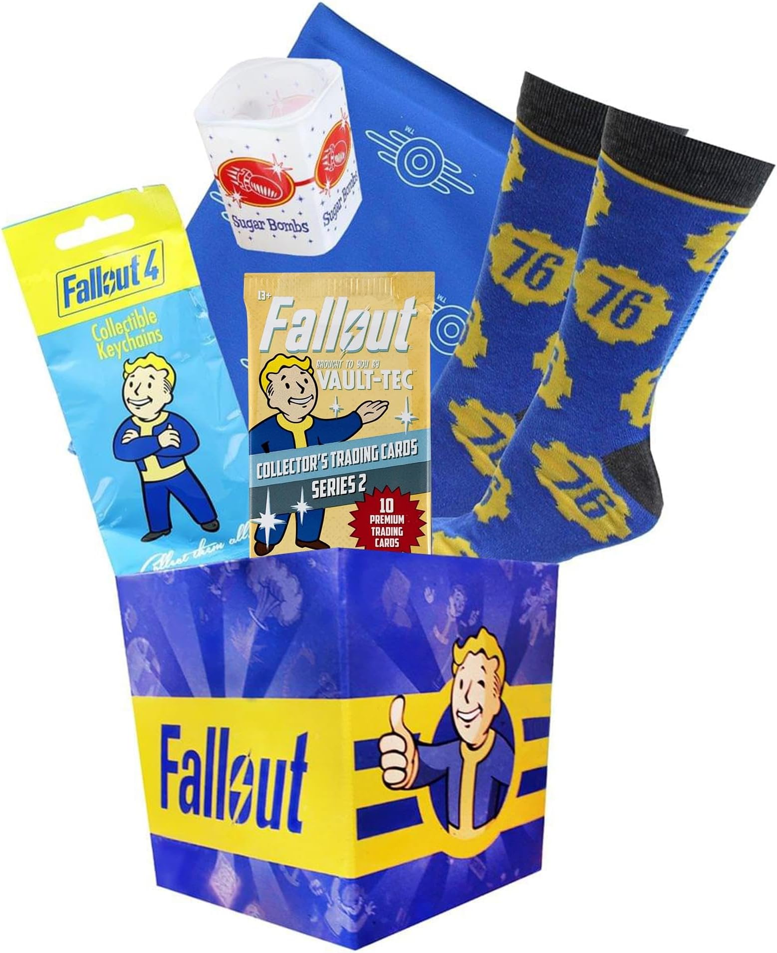 Fallout Series 3 Looksee Mini Box with Fallout 76 Socks, Trading Cards and More