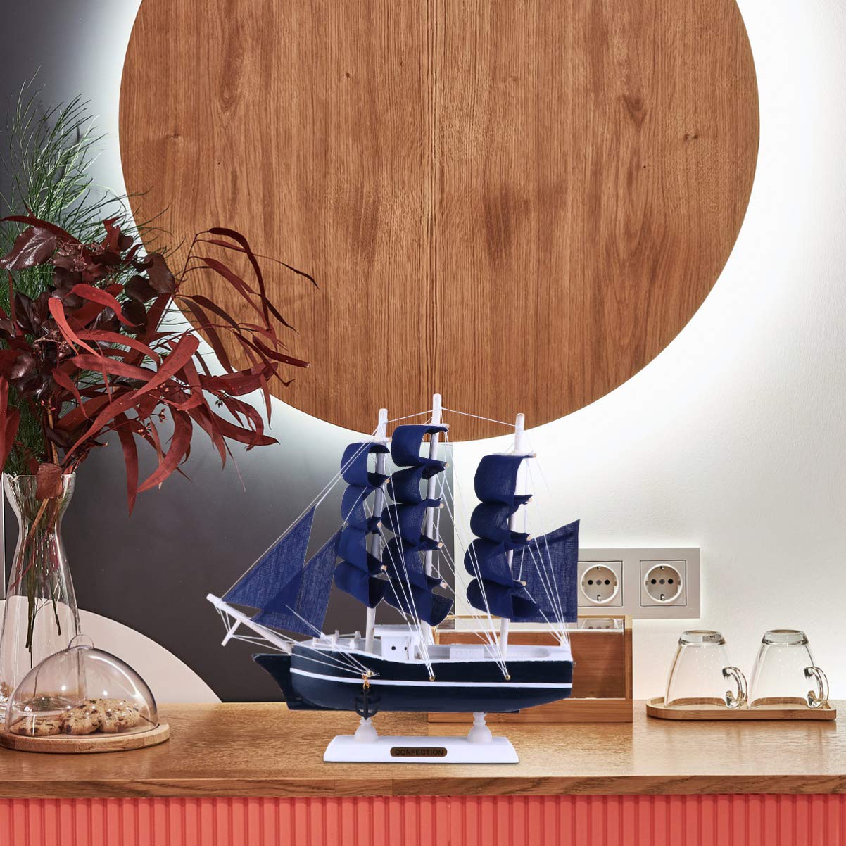 VOSAREA 24 cm, diseño náutico mediterráneo, decoración para regalos, hogar u oficina