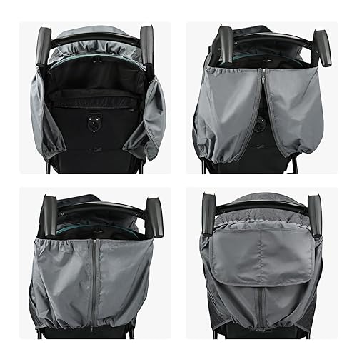 Miniatura 5 de Bebamour Funda de lluvia para cochecito, accesorio universal para cochecito, impermeable, protección contra el viento, protege del polvo y la nieve,