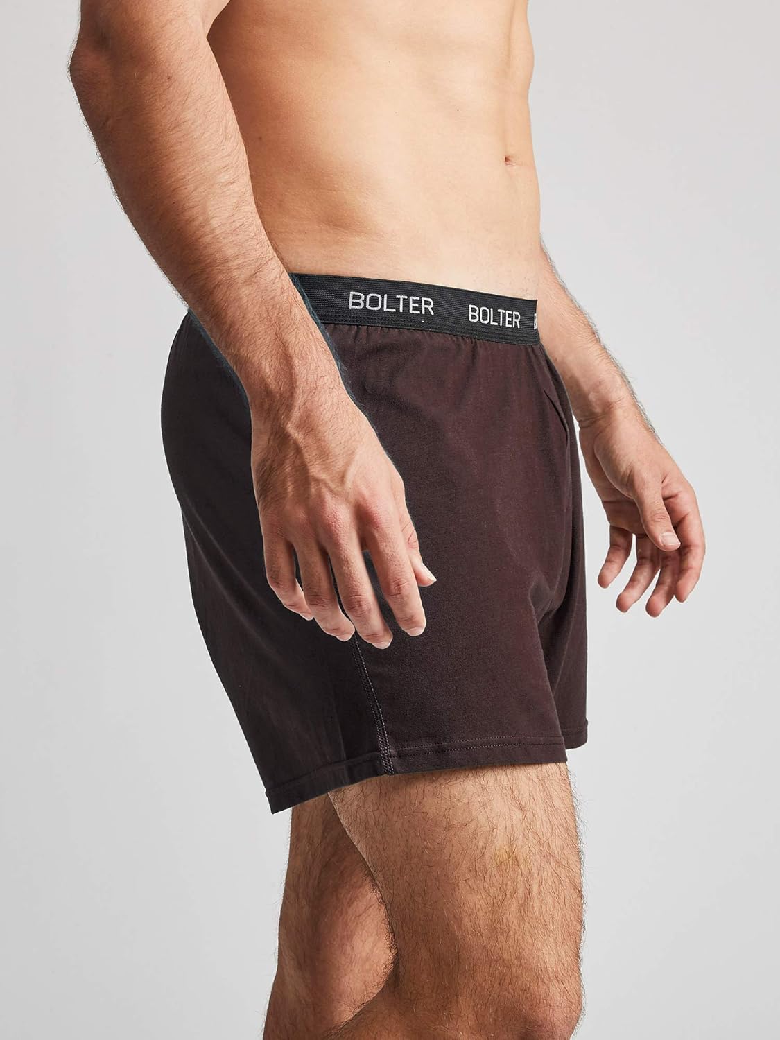Bolter Mens 5-Pack Cotton Stretch Boxers Shorts Small Earth
