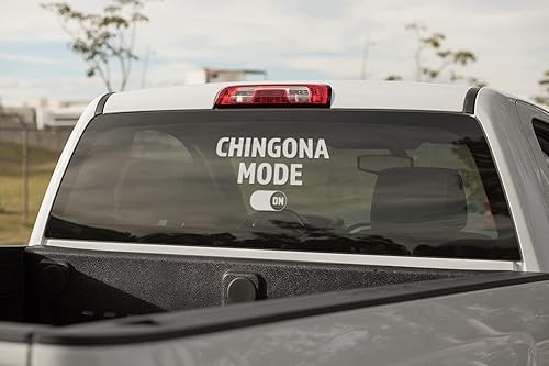 Miniatura 2 de Calcomanías divertidas en modo Chingona en español, vinilo para tu camión, calcomanía para Troca o Carros (5 x 2.75 pulgadas, blanco)